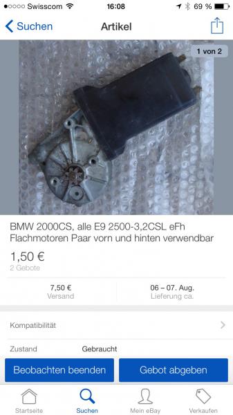 Flachmotor hinten